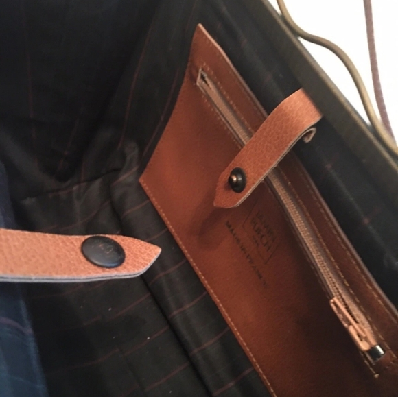 Designer Brown and Yellow Leather Shoulder Bag By PEUTCH OF PARIS - Picture 6 of 8